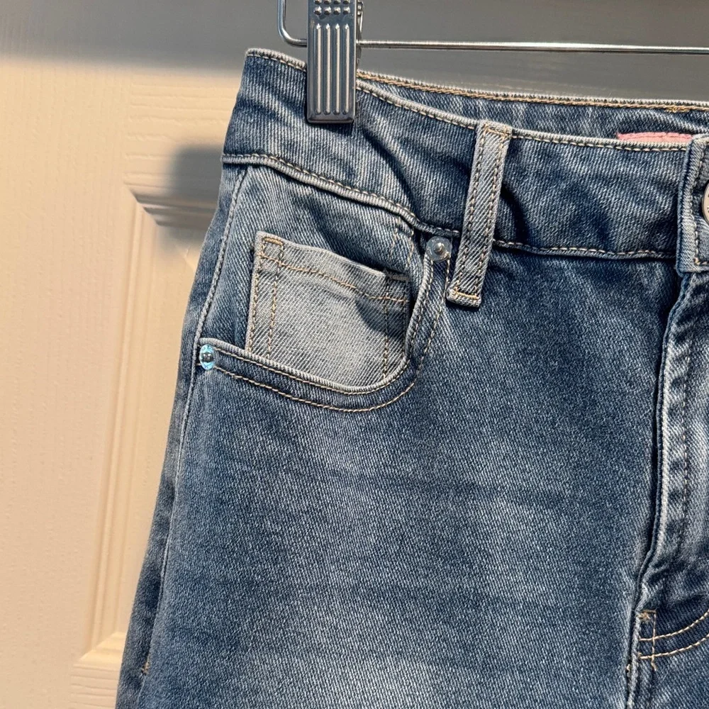 Juicy Couture 2 of Hearts Ankle Straight Leg Medium Wash Jeans 0/24 NWT - Picture 6 of 12